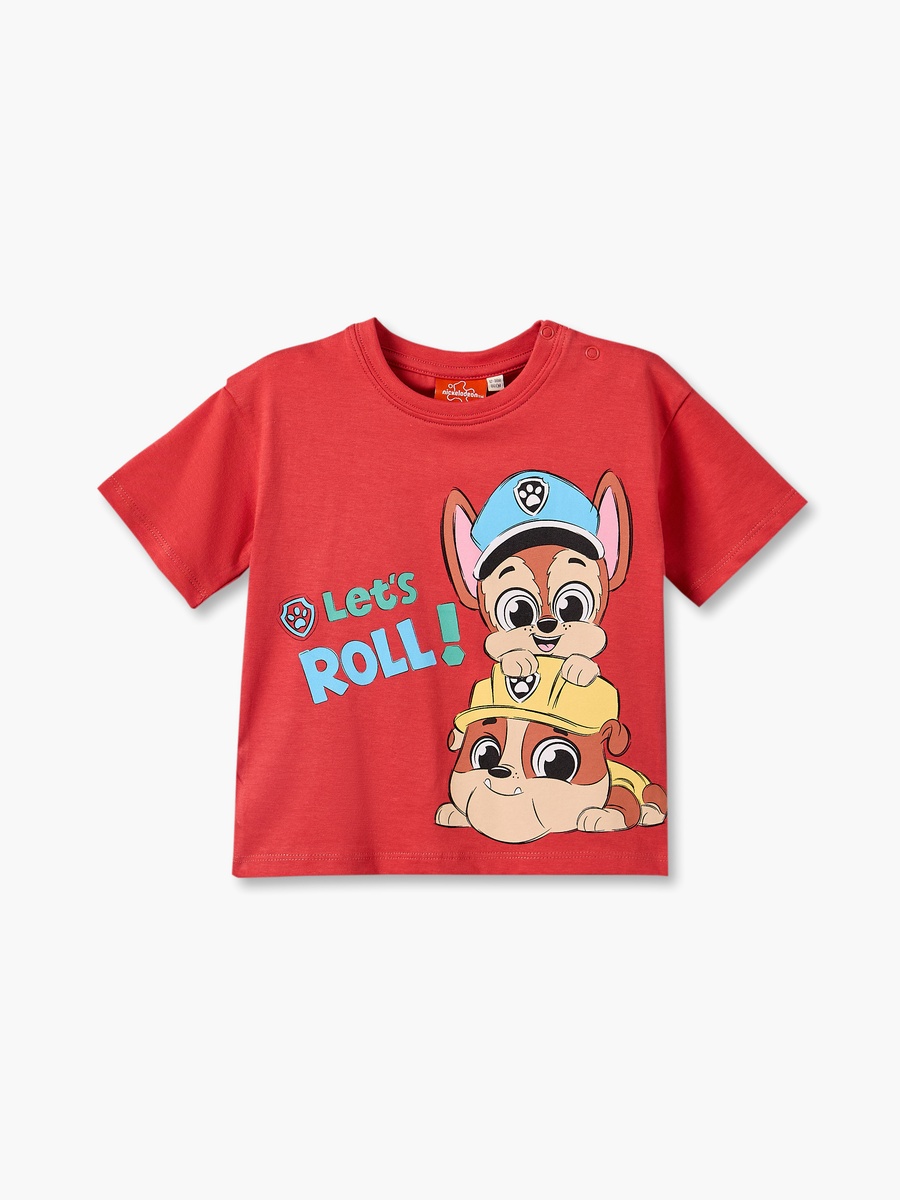 Crew Neck Short Sleeves T-Shirt and Shorts Set with PAW Patrol Print