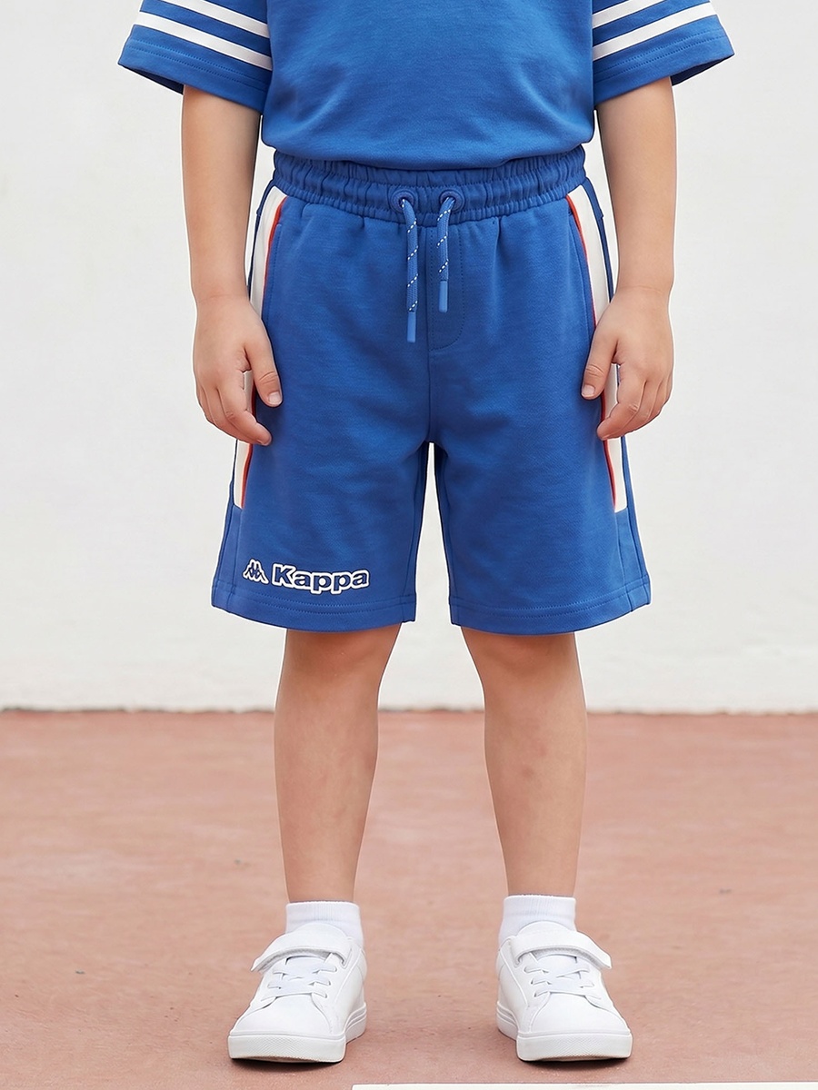 Crew Neck Short Sleeves T-Shirt and Shorts Set with Logo Print