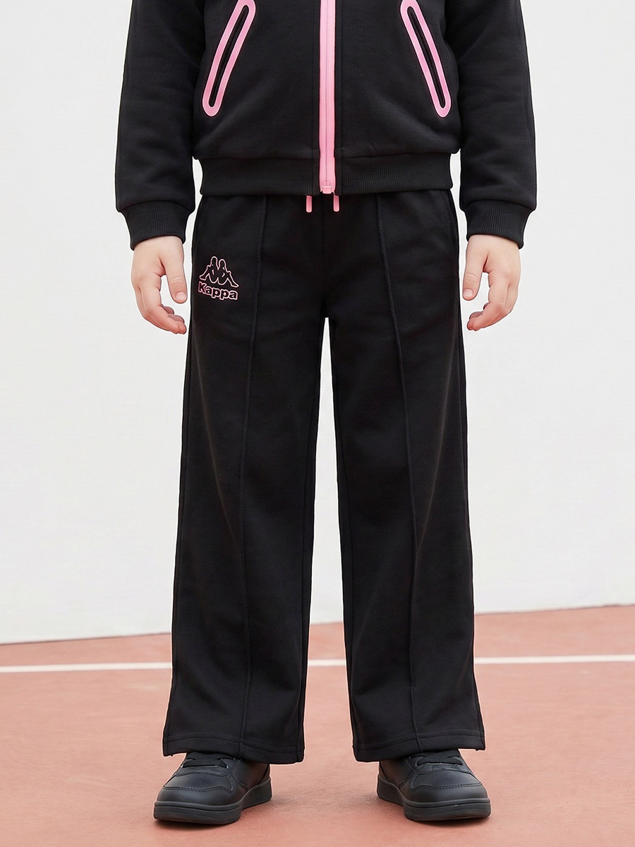Hooded Long Sleeves Sweatshirt and Track Pants Set with Logo Print