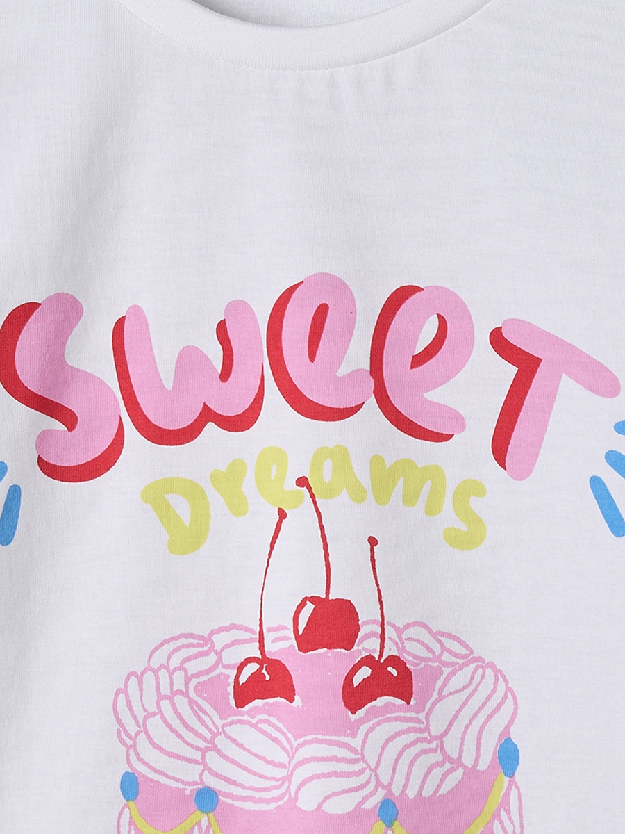 Pack of 2 Cotton Crew Neck Long Sleeves Pyjama Set with Assorted Print