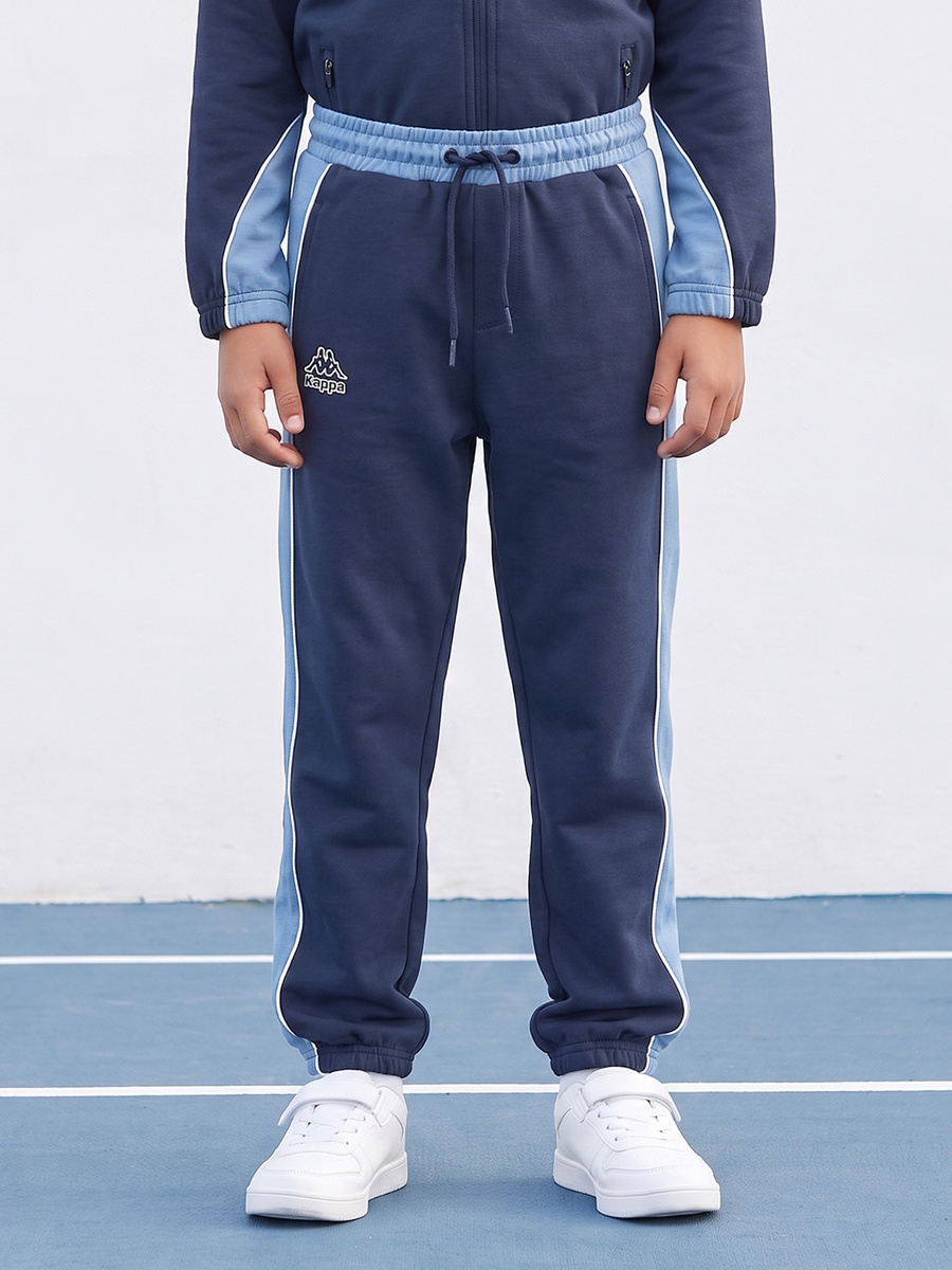 High Neck Long Sleeves Jacket and Joggers Set with Colourblock Design