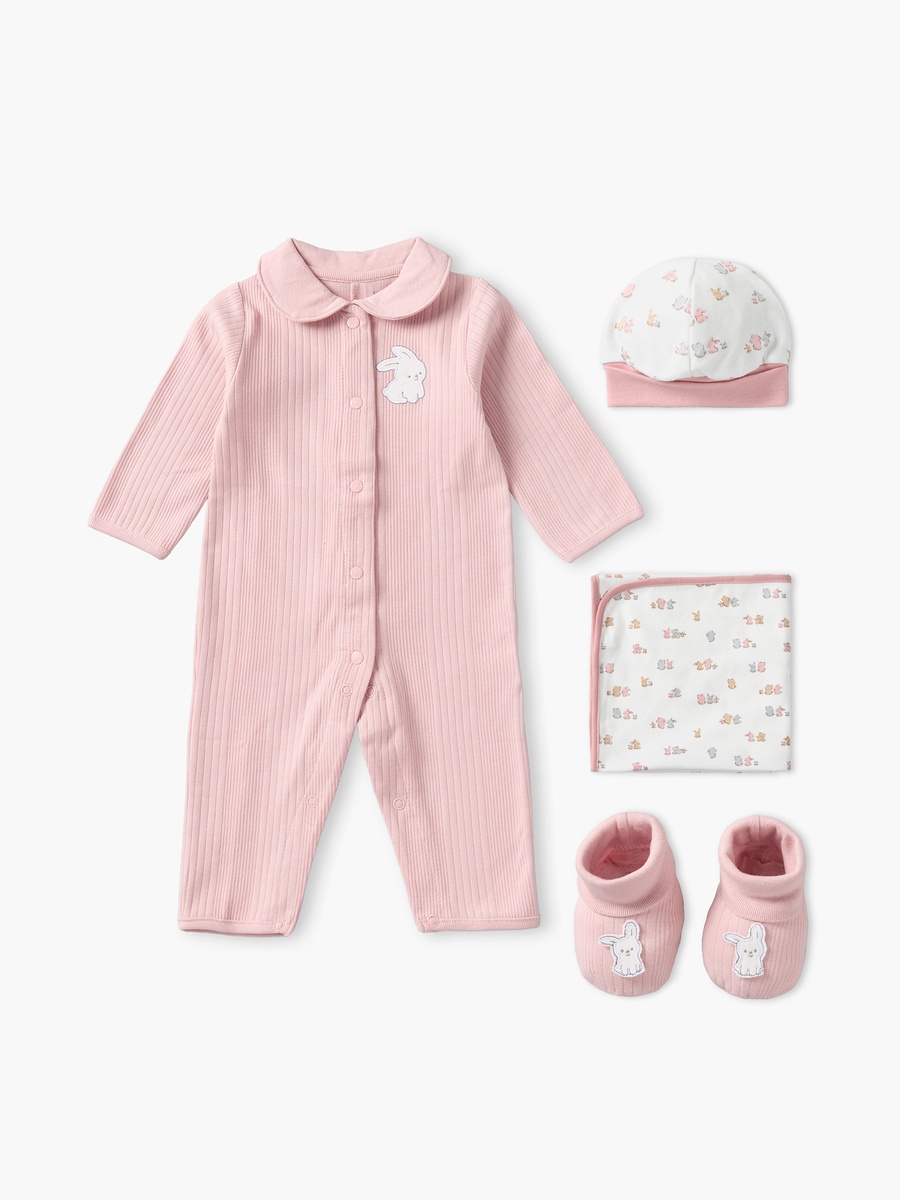 Set of 5 Clothing Gift Set with Bunny Print