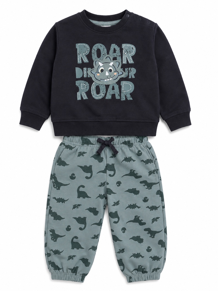 Baby Boys Dinosaur Print Sweatshirt and Joggers Set