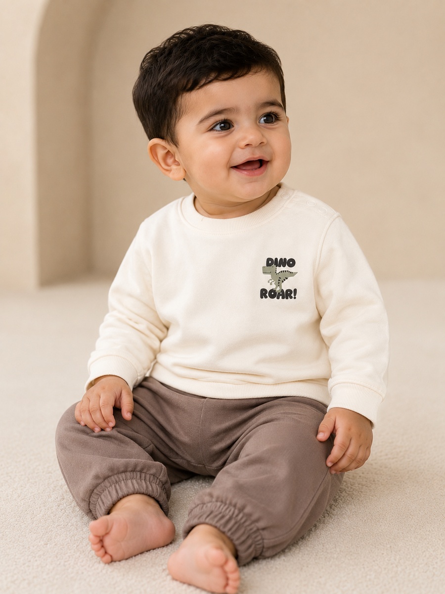 Baby Boys Dino Roar Sweatshirt and Joggers Set