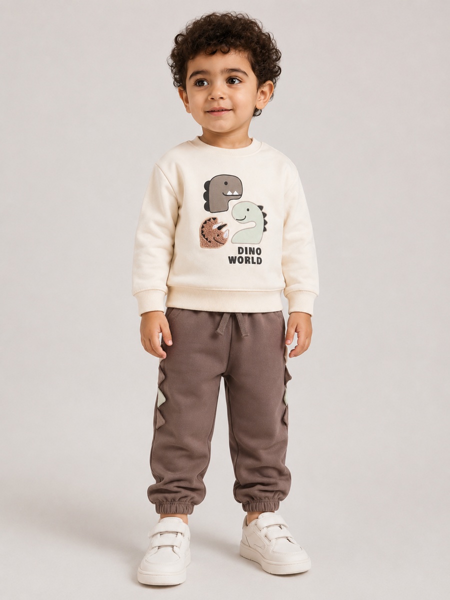 Baby Boys Dino World Sweatshirt and Joggers Set
