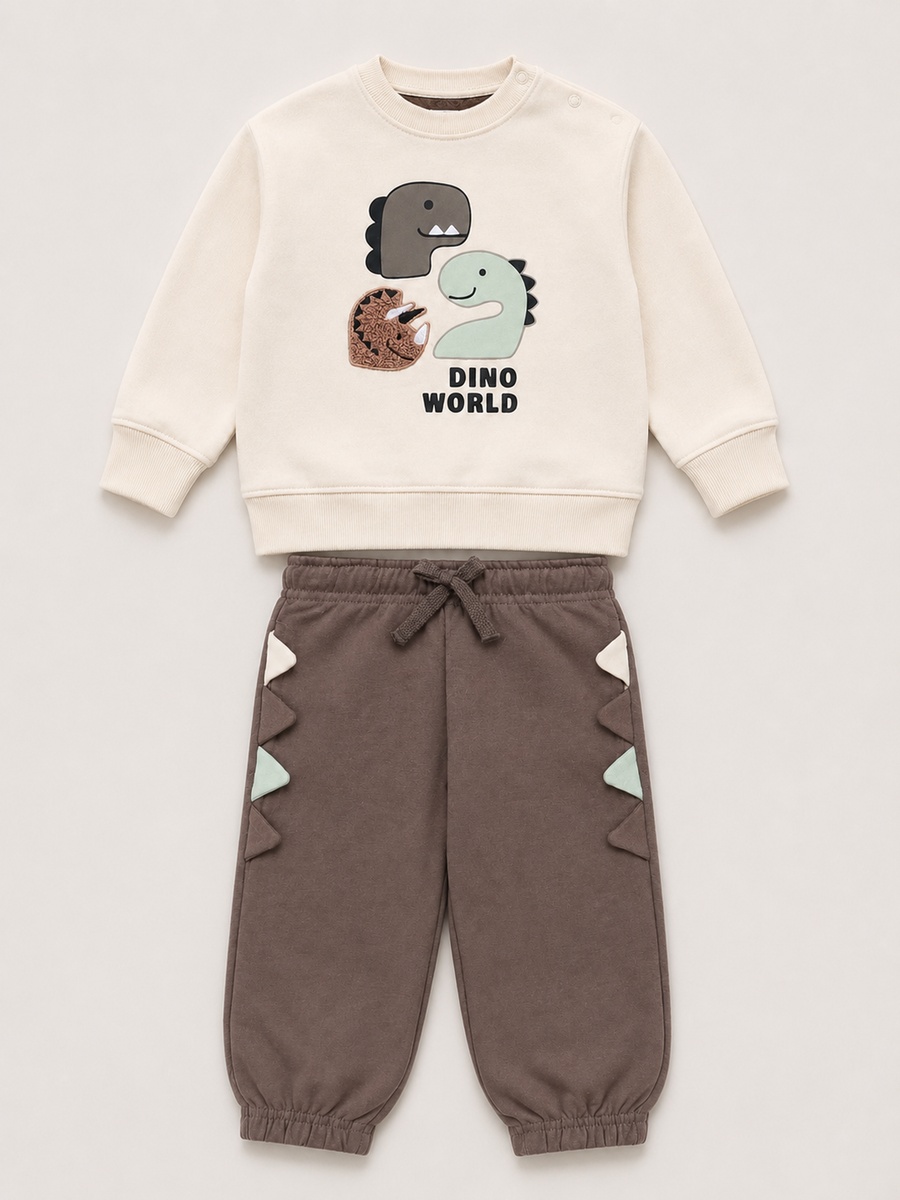 Baby Boys Dino World Sweatshirt and Joggers Set