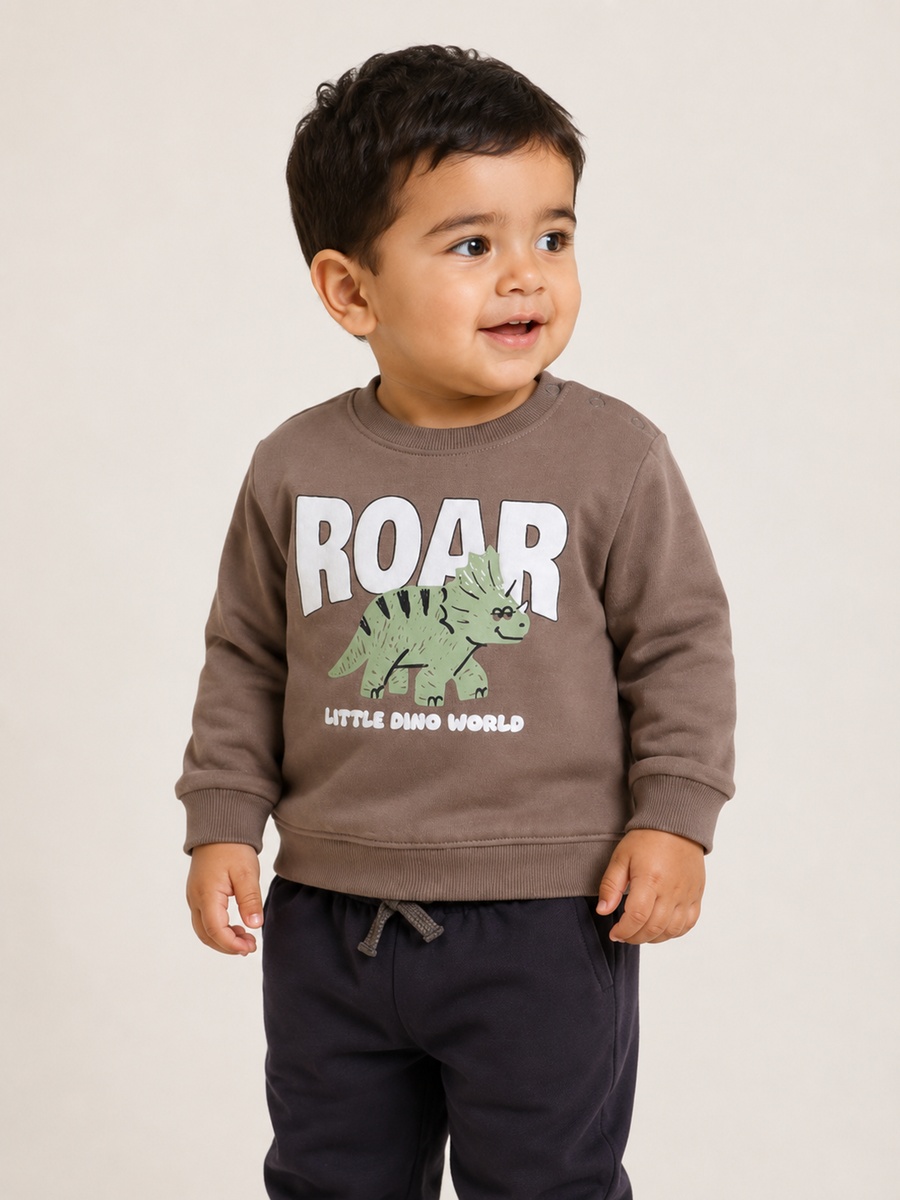 Baby Boys ROAR-Little Dino World Sweatshirt and Joggers Set