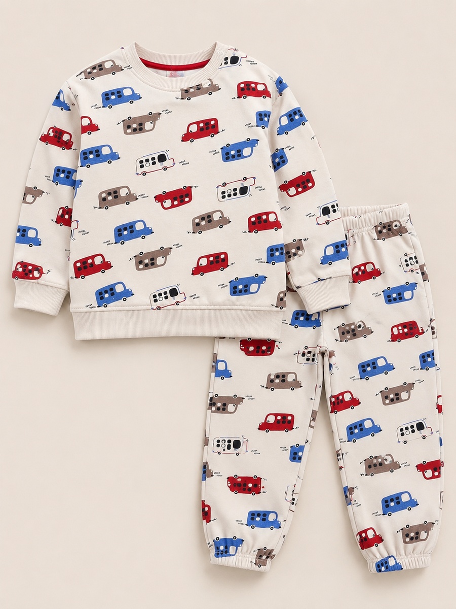 Baby Boys All-Over Print Sweatshirt and Joggers Set