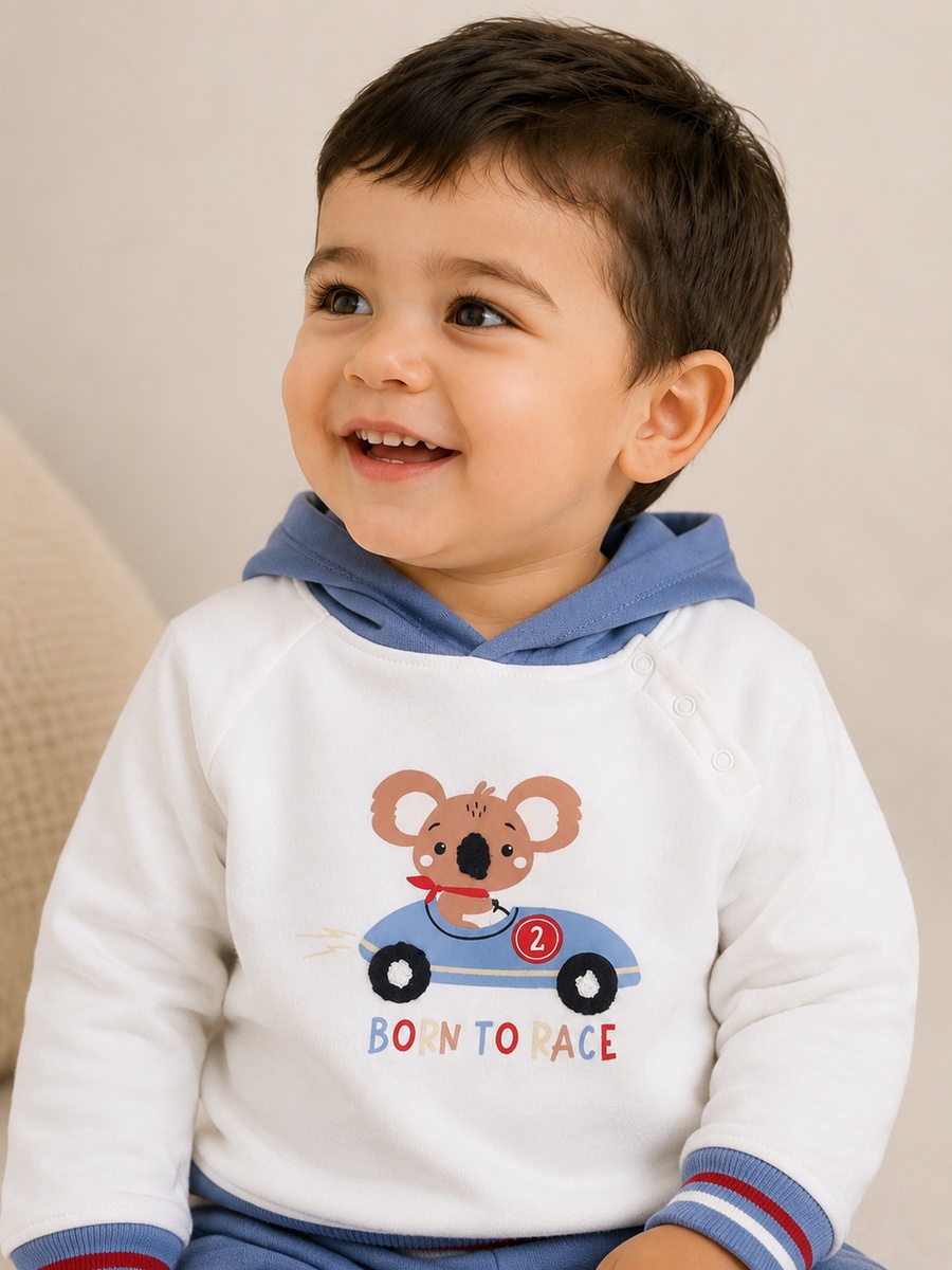 Baby Boys Printed Hoodie and Joggers Set