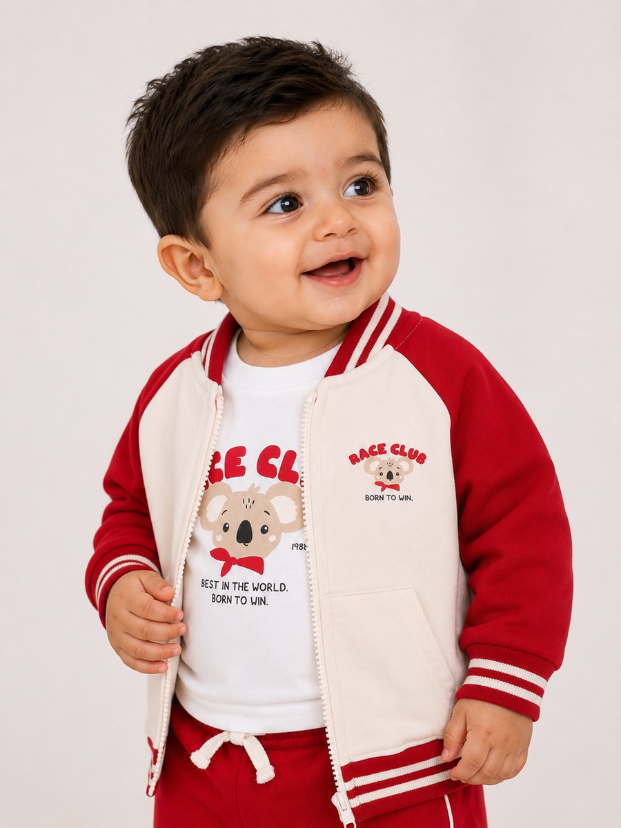 Baby Boys 3-Piece Full Zip Sweatshirt, Top and Joggers Set