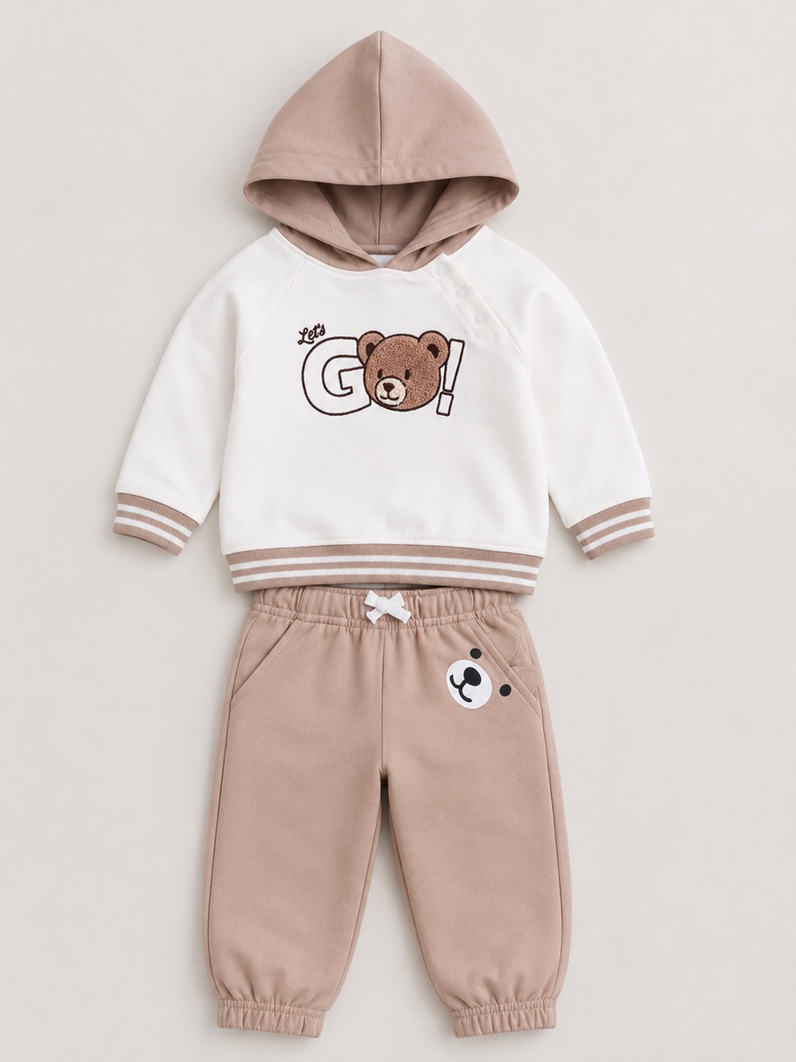 Baby Boys Bear Hoodie and Joggers Set