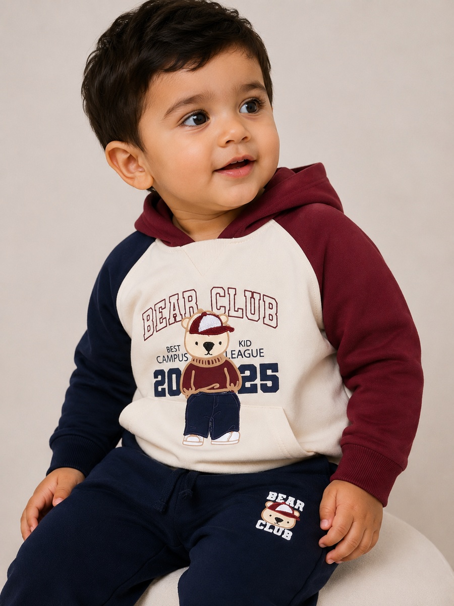 Baby Boys Color Block Hoodie and Joggers Set