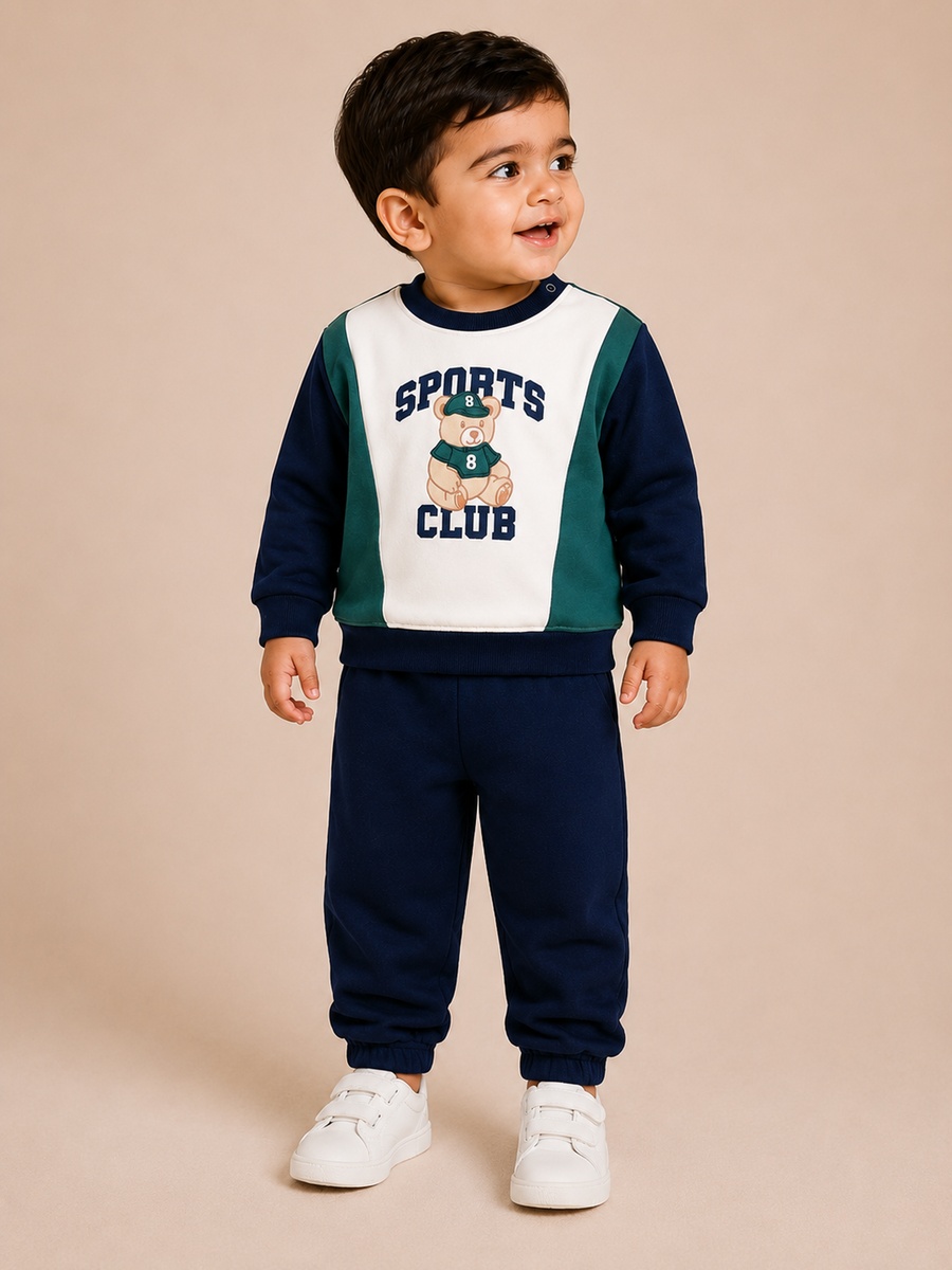 Boys Bear Graphic Sweatshirt and Joggers Set