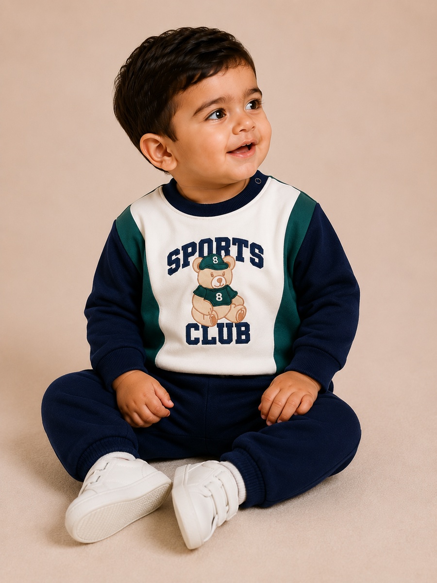 Boys Bear Graphic Sweatshirt and Joggers Set