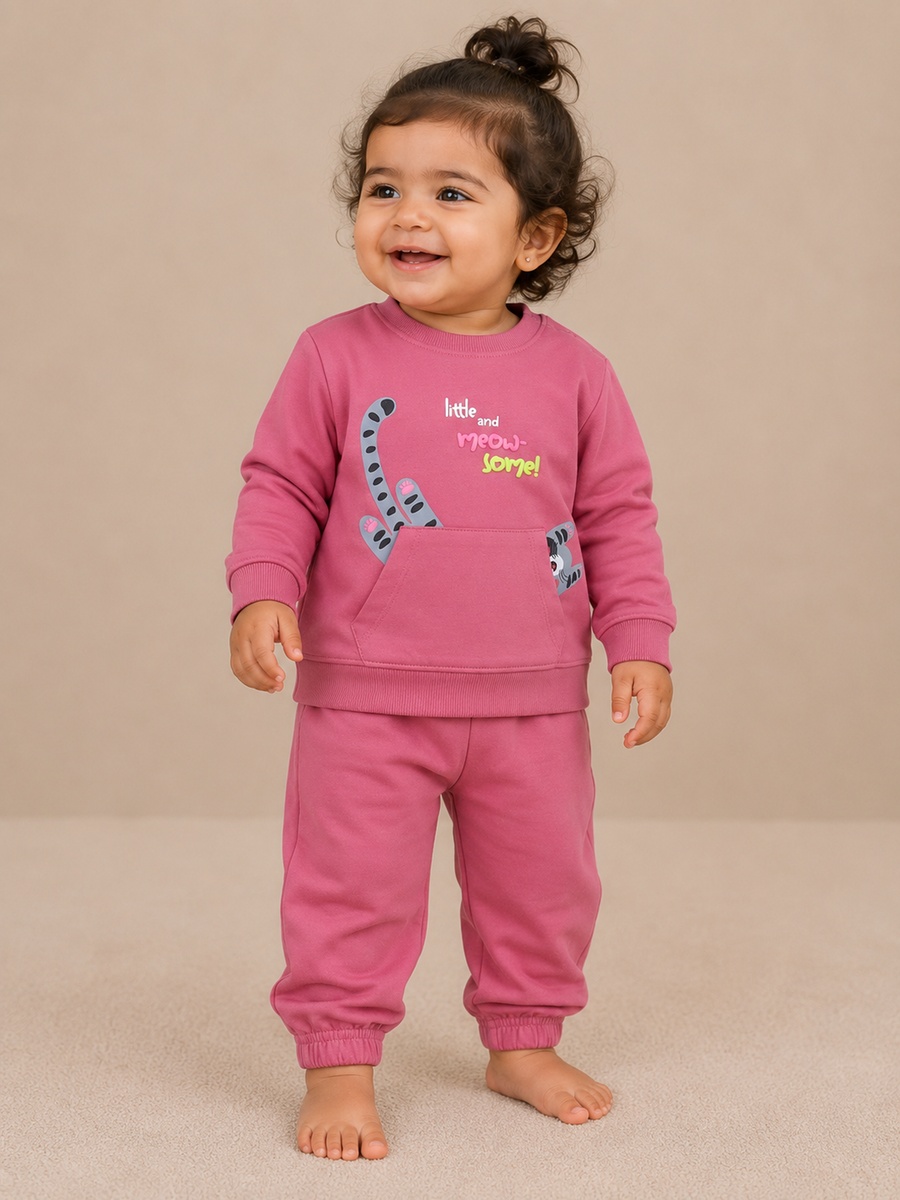 Girls Graphic Sweatshirt and Joggers Set