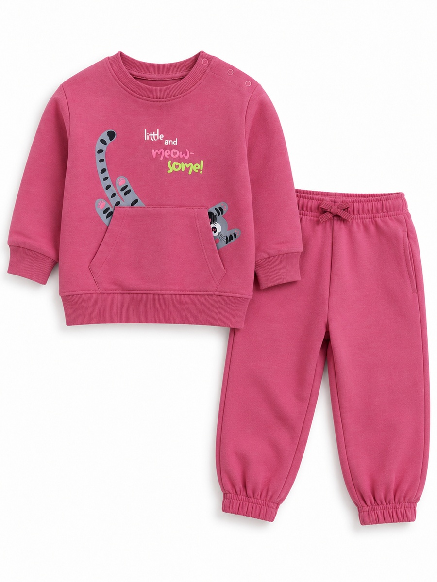 Girls Graphic Sweatshirt and Joggers Set
