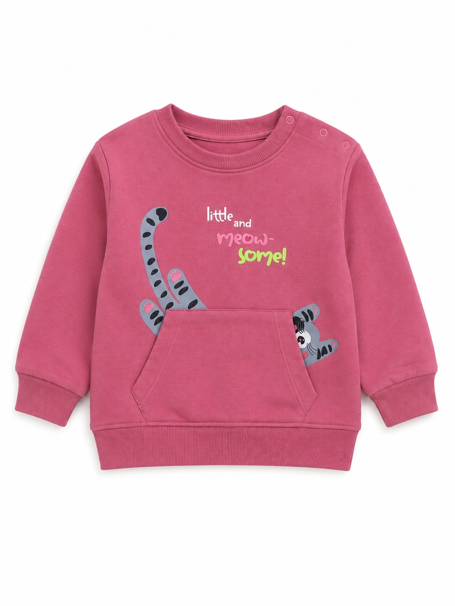 Girls Graphic Sweatshirt and Joggers Set