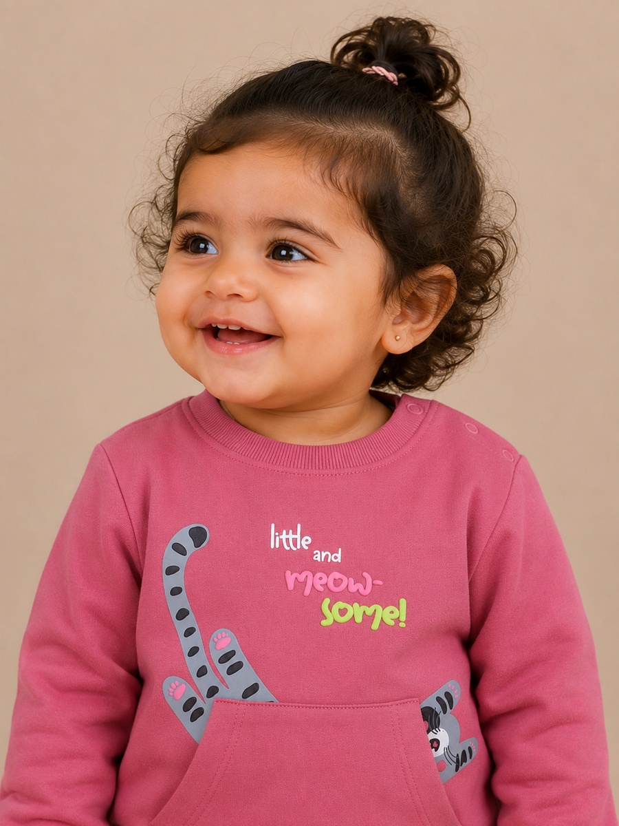 Girls Graphic Sweatshirt and Joggers Set