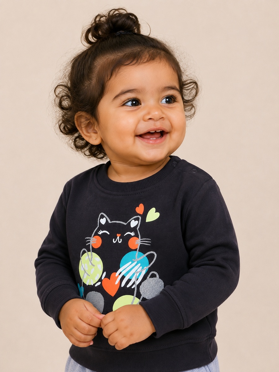 Baby Girls Graphic Sweatshirt and Joggers Set