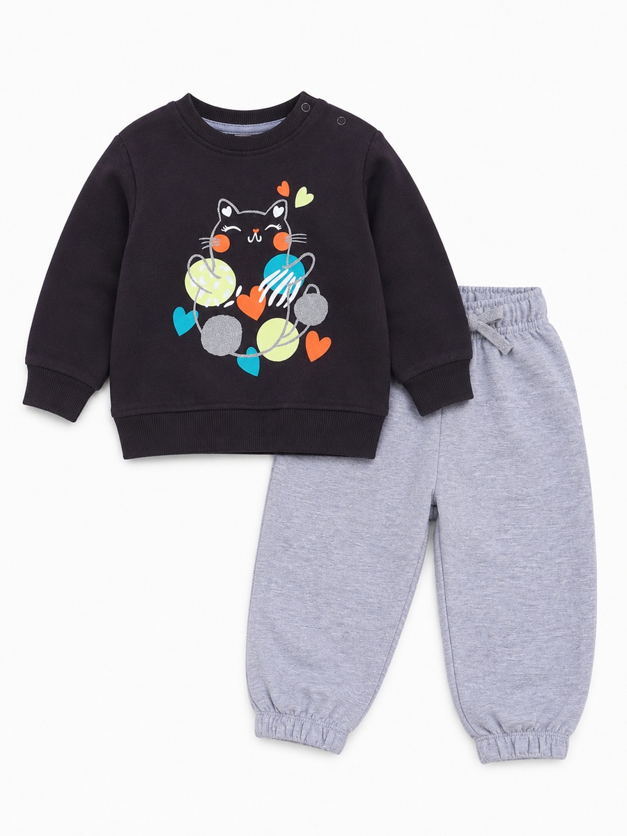 Baby Girls Graphic Sweatshirt and Joggers Set