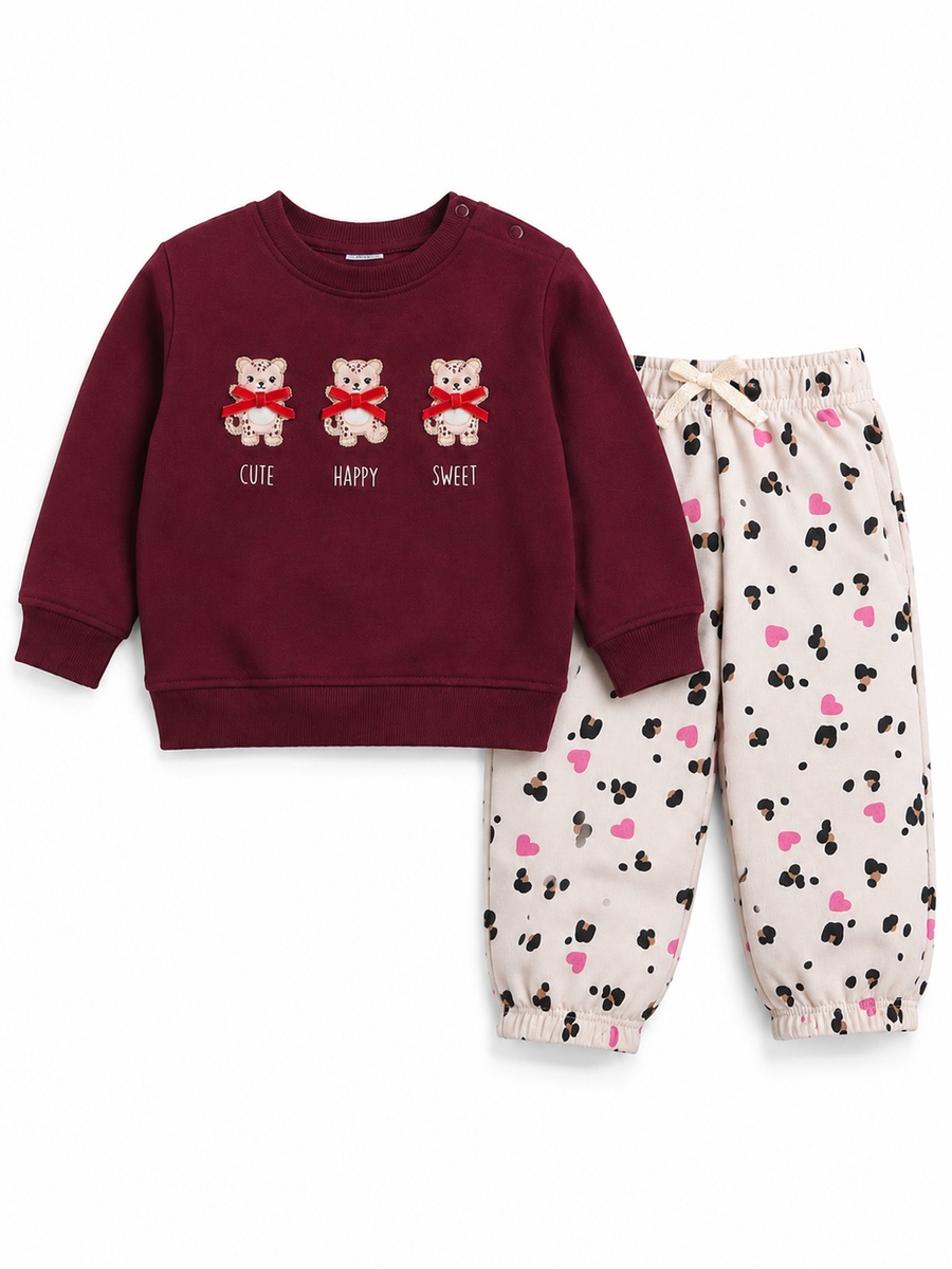 Baby Girls Graphic Sweatshirt and Joggers Set