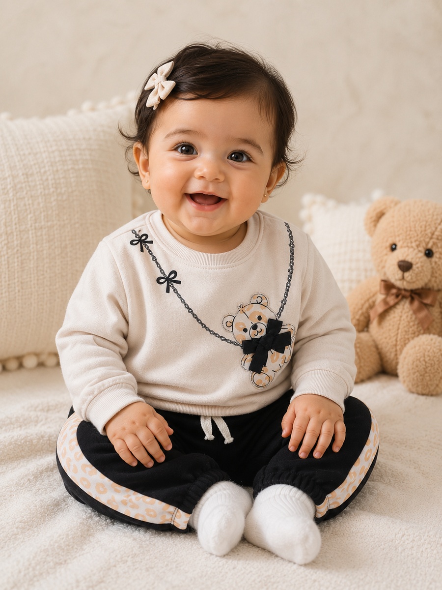 Girls Graphic Sweatshirt and Joggers Set