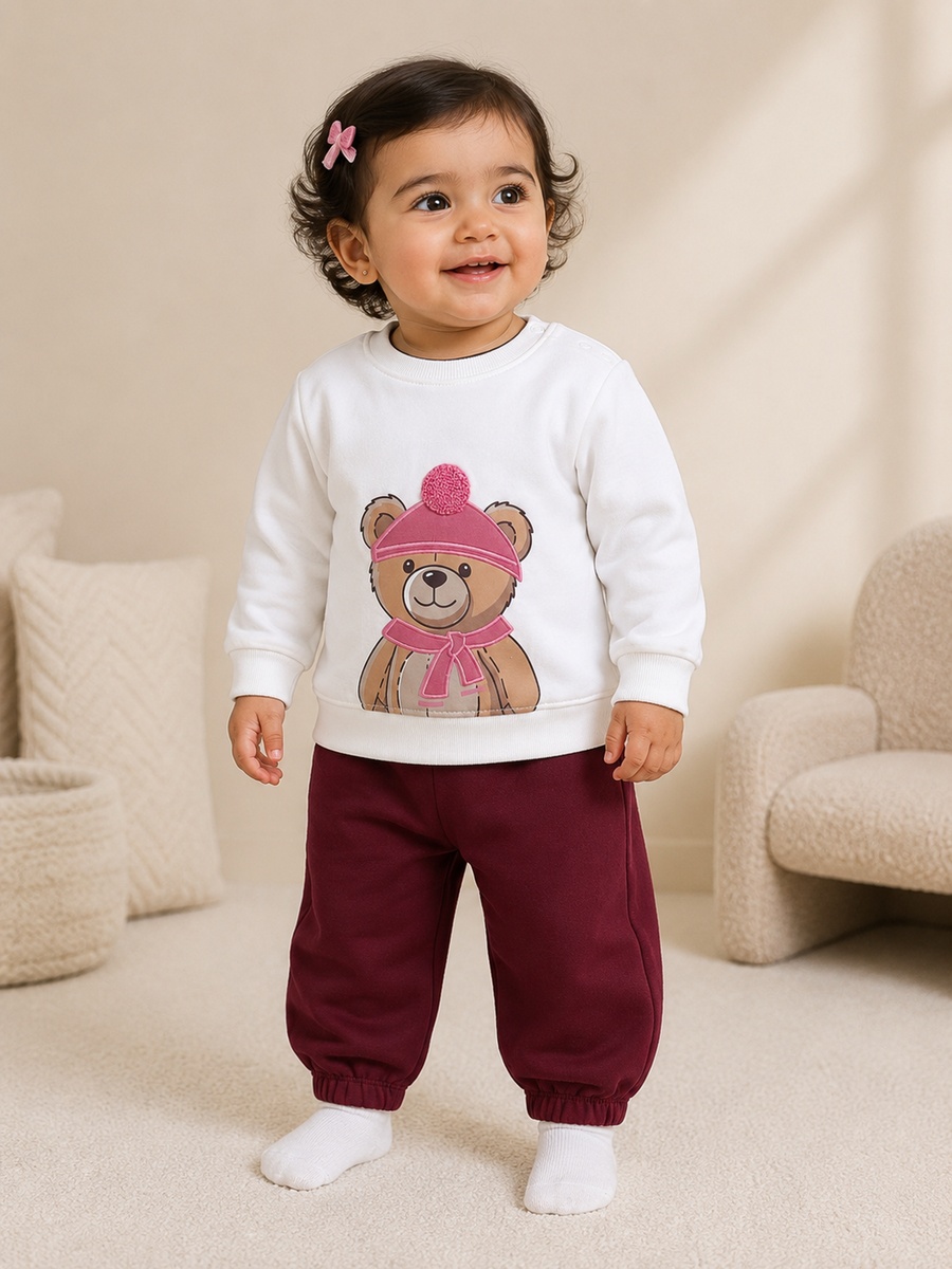 Baby Girls Graphic Sweatshirt and Joggers Set