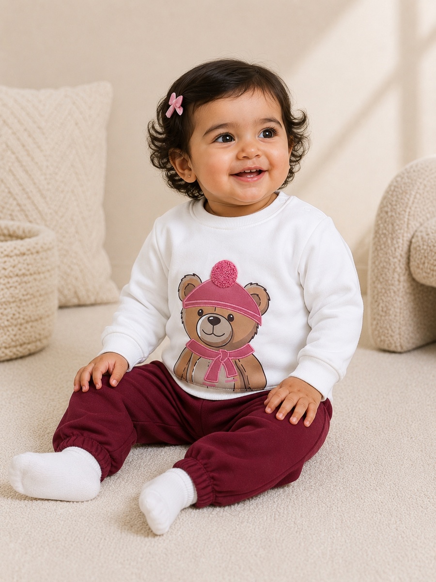 Baby Girls Graphic Sweatshirt and Joggers Set