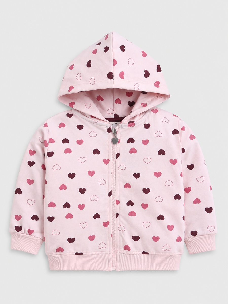 Girls 3-Piece Printed Zip Hoodie, Top and Joggers Set