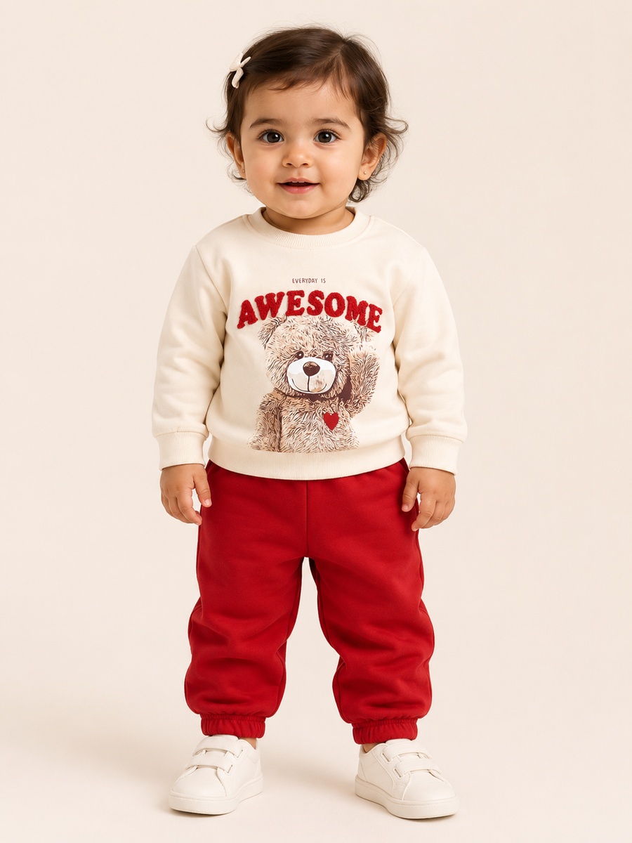 Girls Graphic Sweatshirt and Joggers Set