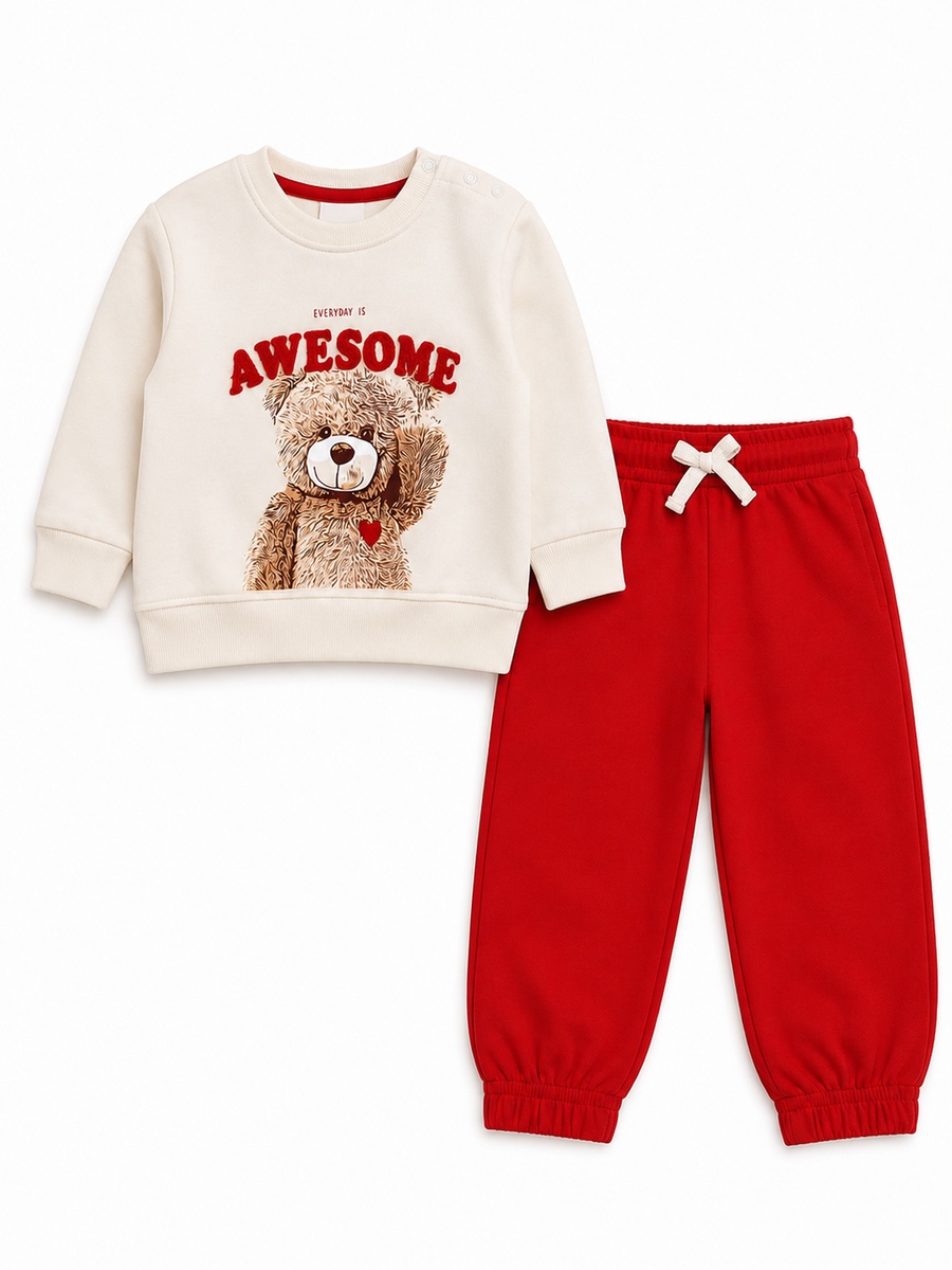 Girls Graphic Sweatshirt and Joggers Set