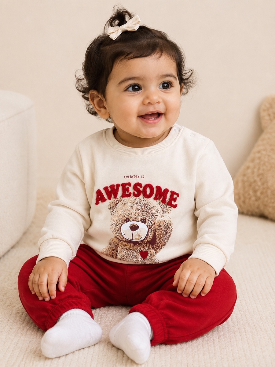 Girls Graphic Sweatshirt and Joggers Set