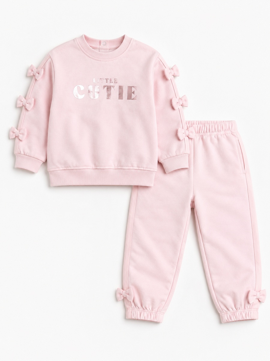 Girls Graphic Sweatshirt and Joggers Set