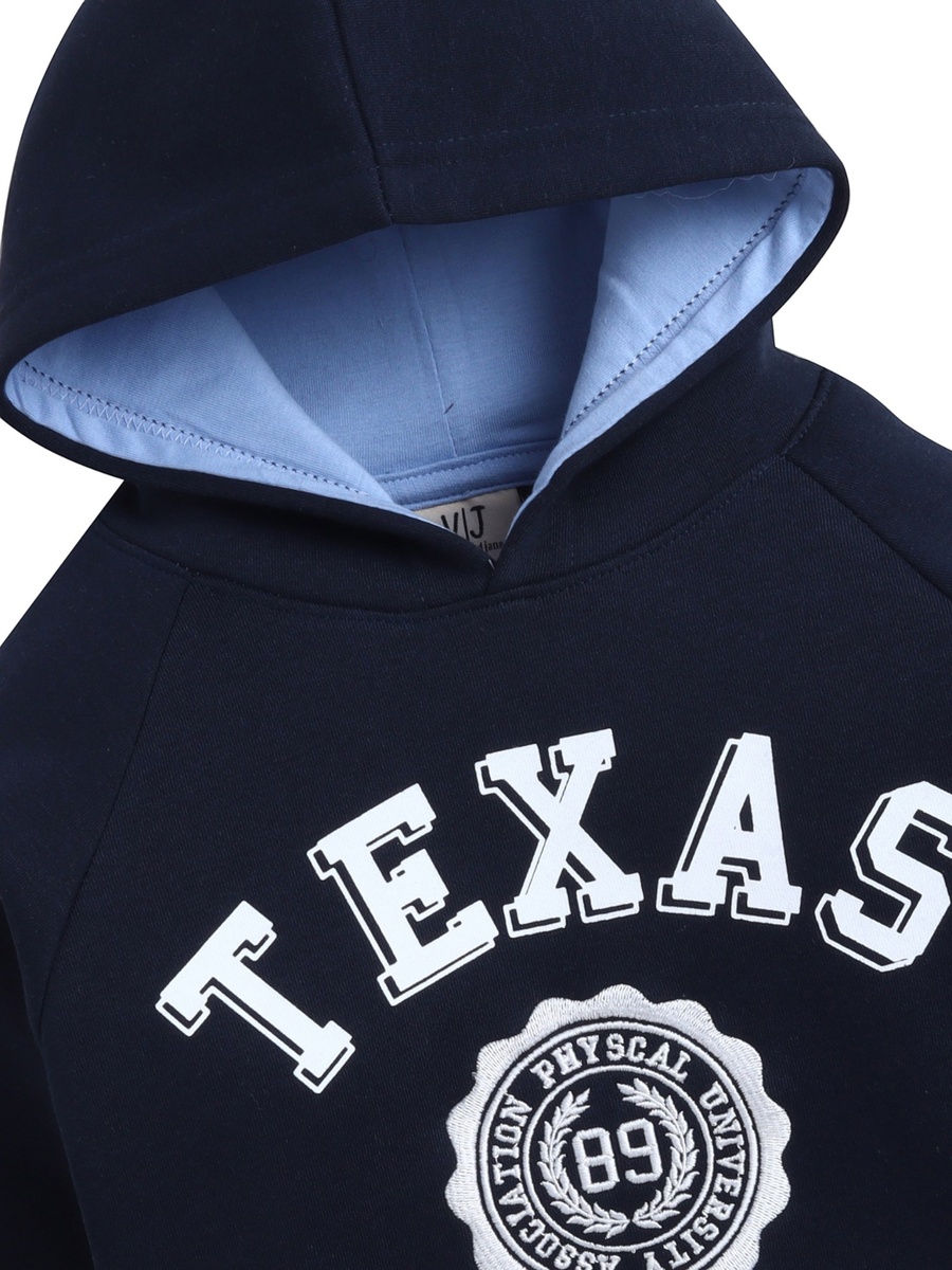 Boys Navy Texas State Print Hoodie
