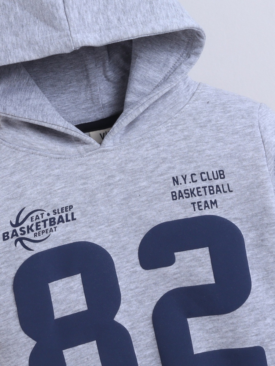 Boys Grey 82 NYC Club Graphic Hoodie