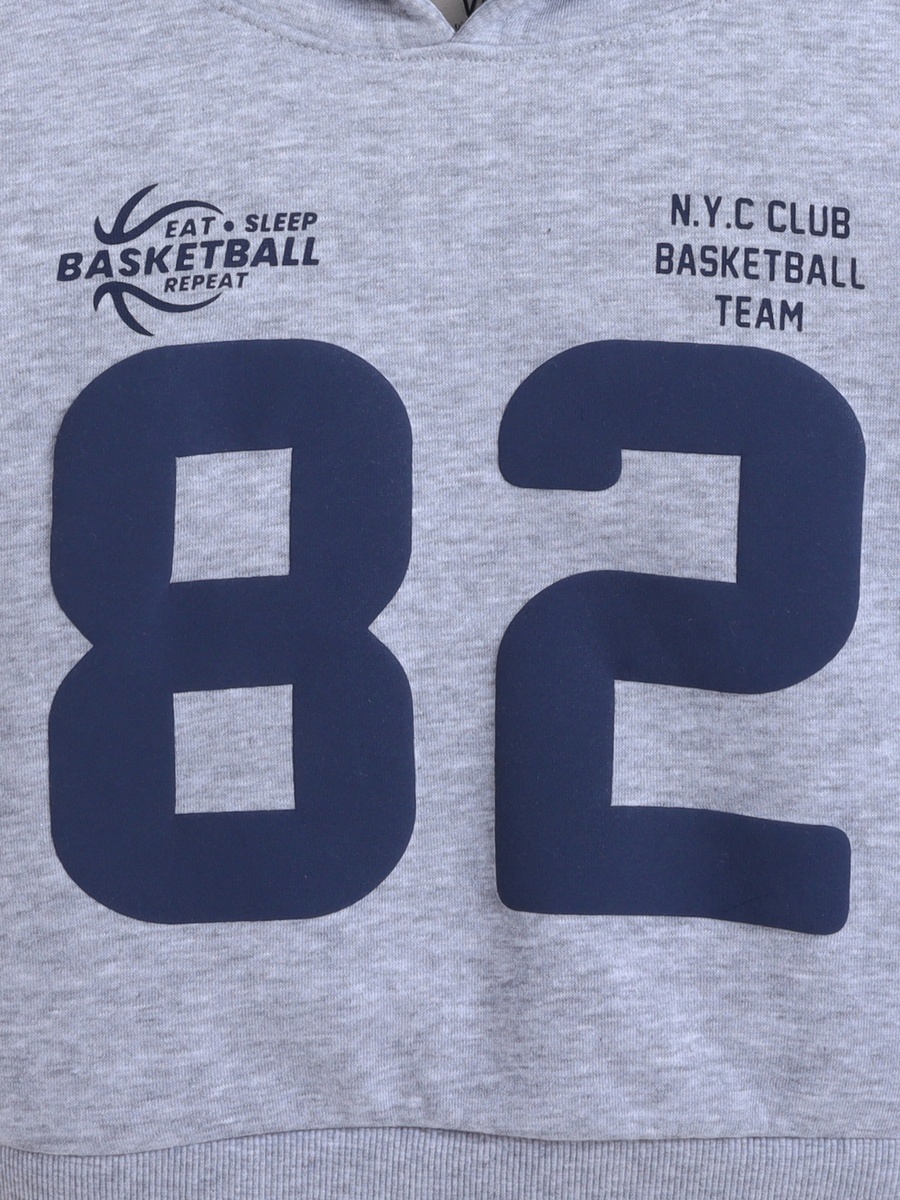 Boys Grey 82 NYC Club Graphic Hoodie