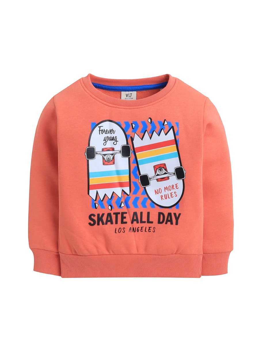 Boys Coral Skate All Day Graphic Sweatshirt