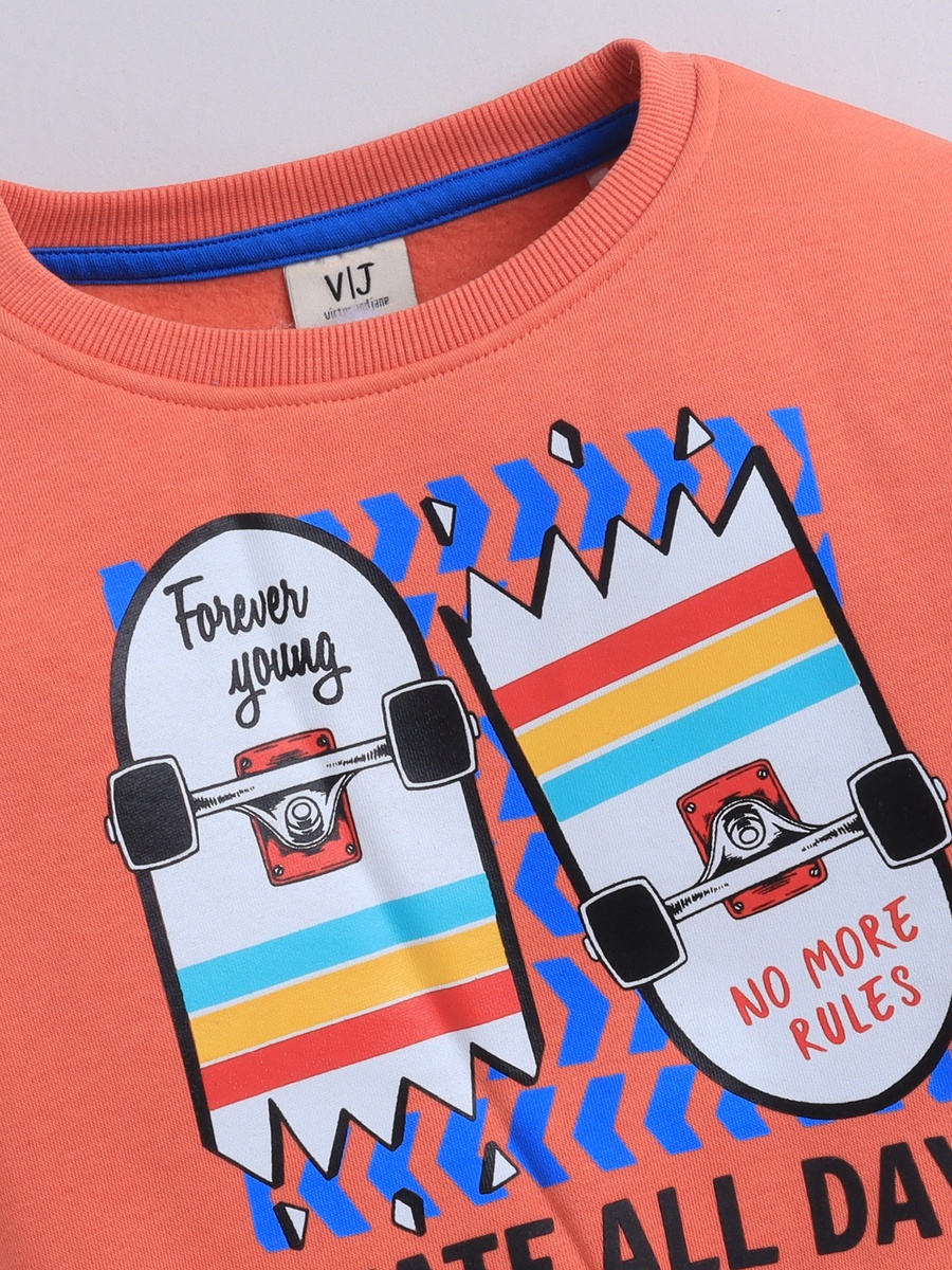 Boys Coral Skate All Day Graphic Sweatshirt