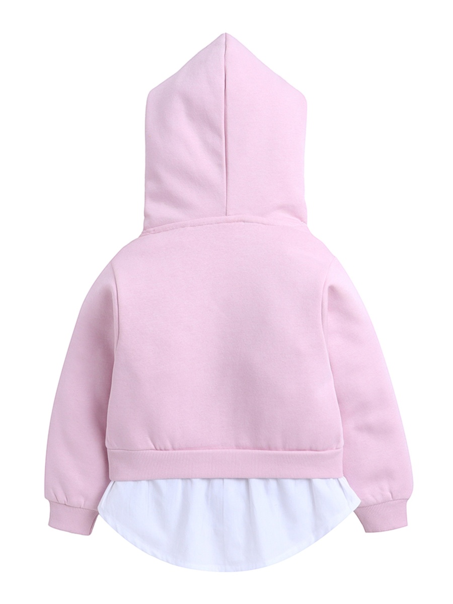 Girls Layered-Look Embellished Hoodie