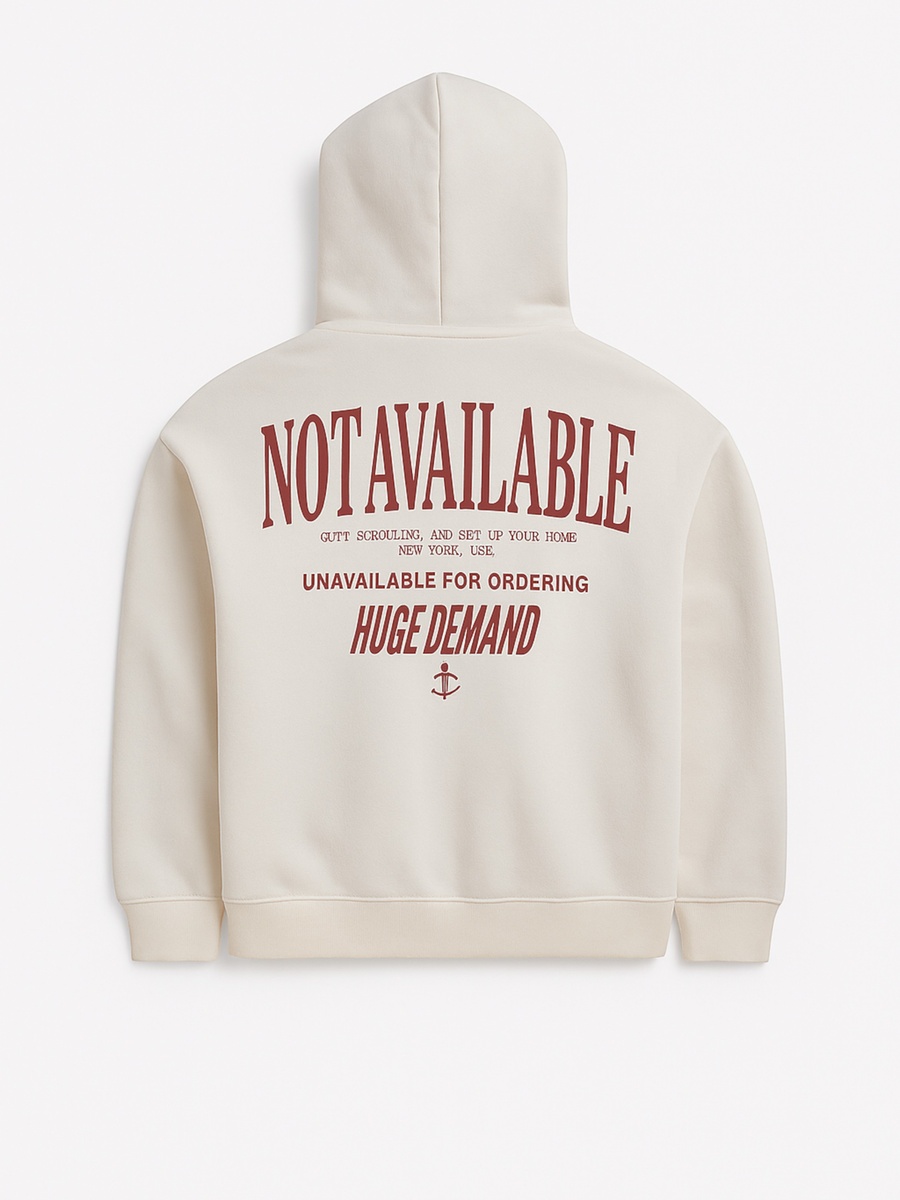 Boys Off-White Text Graphic Hoodie