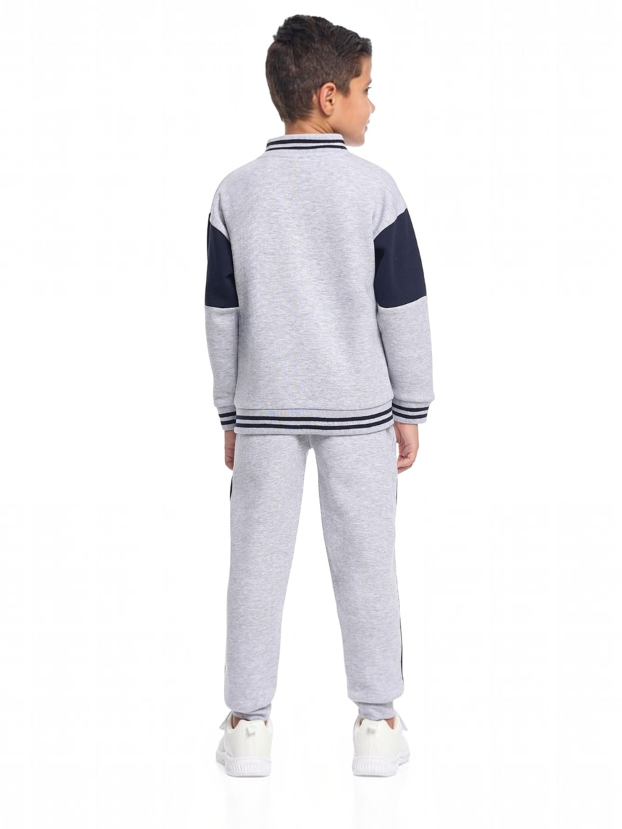 Boys Quarter Zip-Neck Fleece Tracksuit