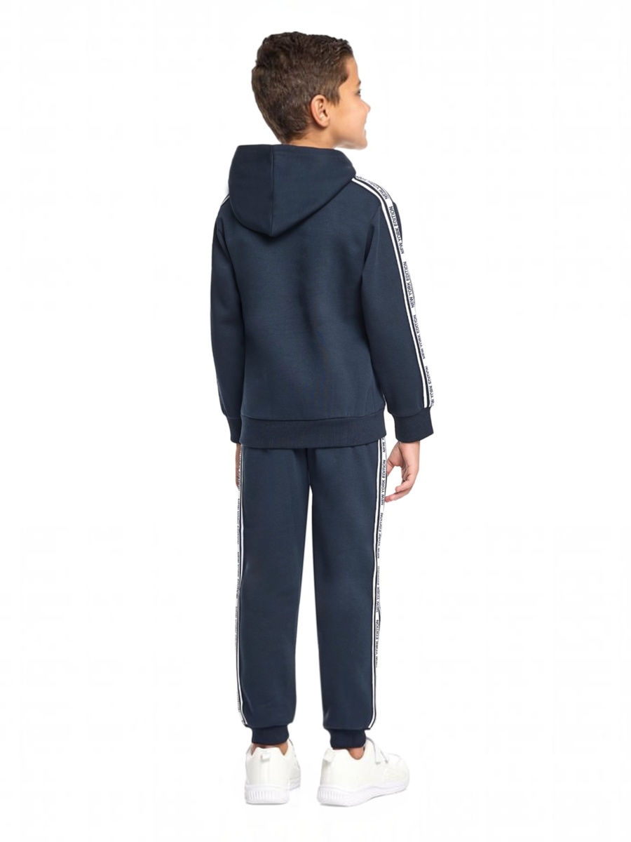 Boys Badge Fleece Hoodie and Joggers with Side Tape Detail