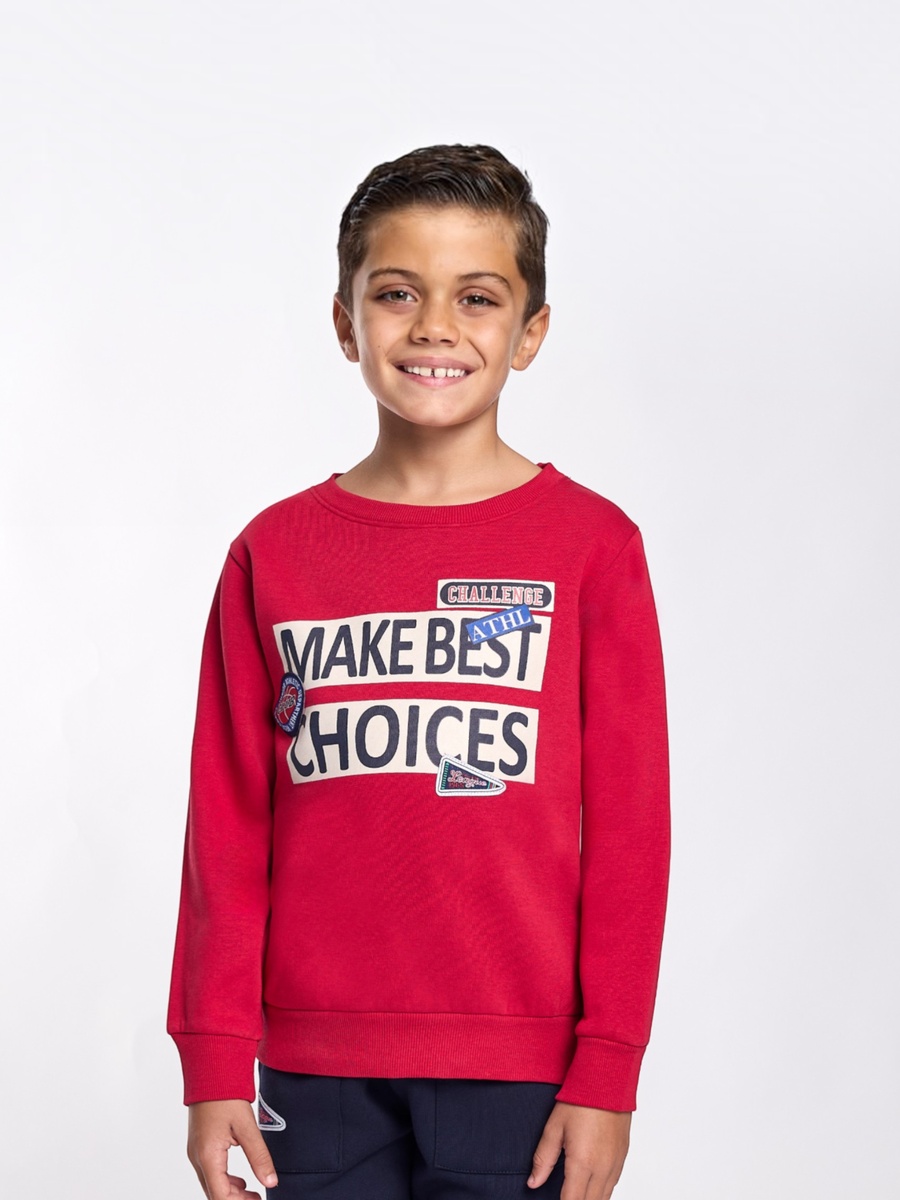 Boys Printed Fleece Sweatshirt and Joggers Set