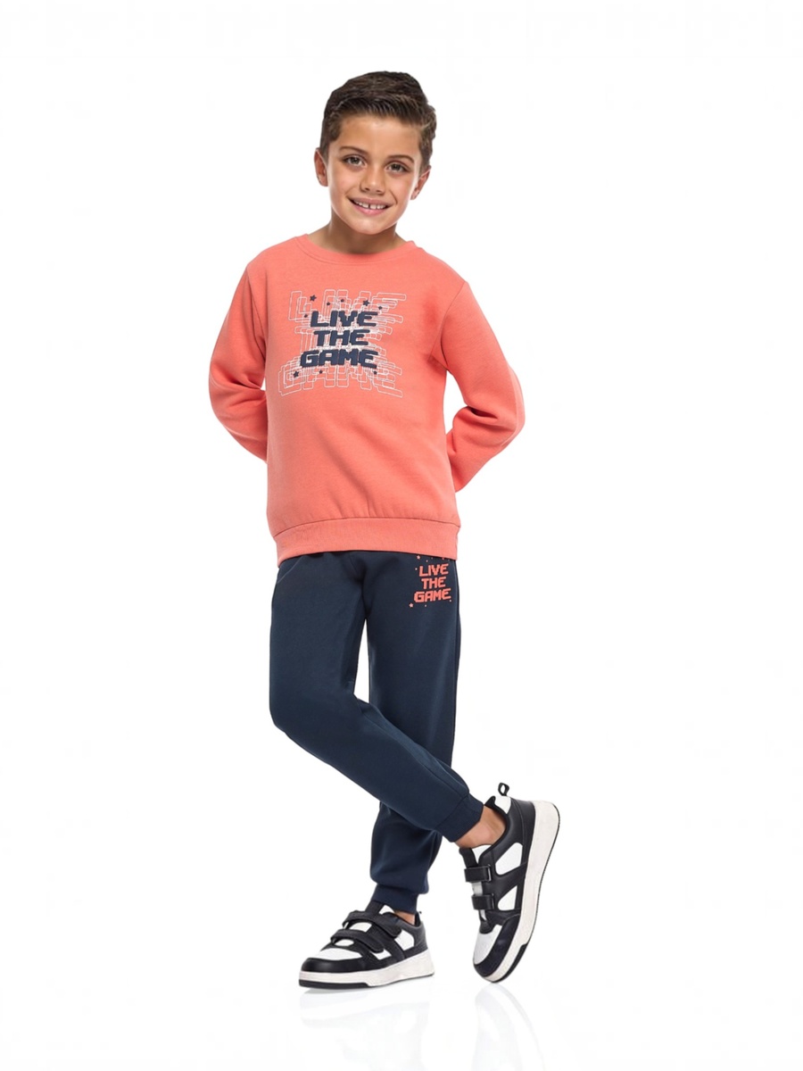 Boys Warm Fleece Sweatshirt and Jogger Set