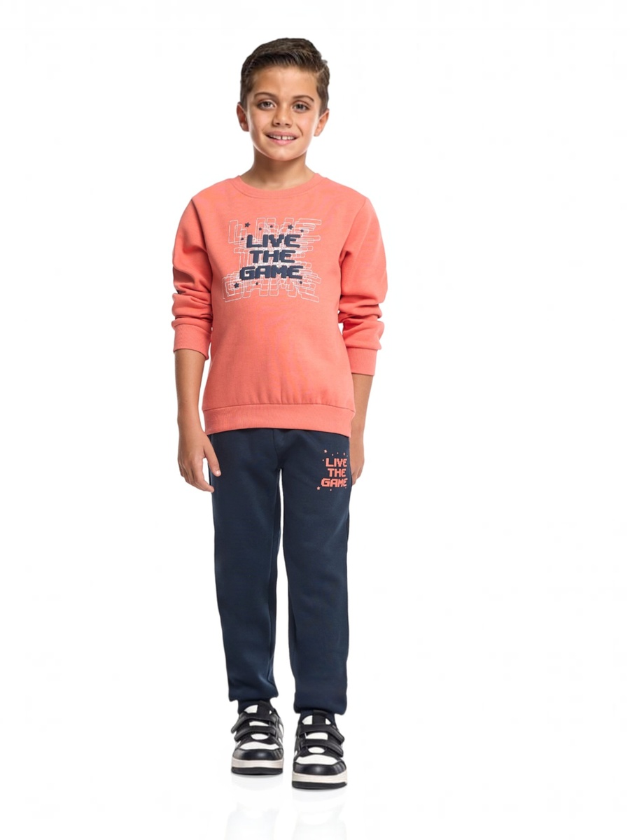 Boys Warm Fleece Sweatshirt and Jogger Set
