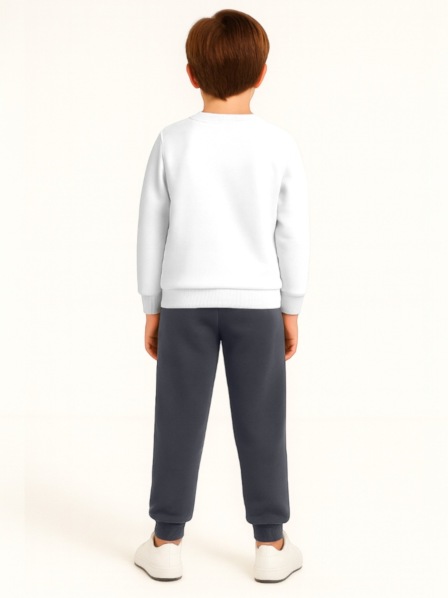 Boys Cozy Fleece Tracksuit Sweatshirt and Joggers Set