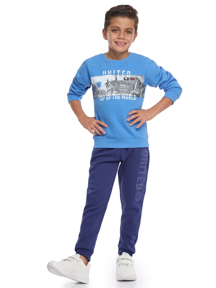 Boys Sporty Fleece Sweatshirt and Joggers Set