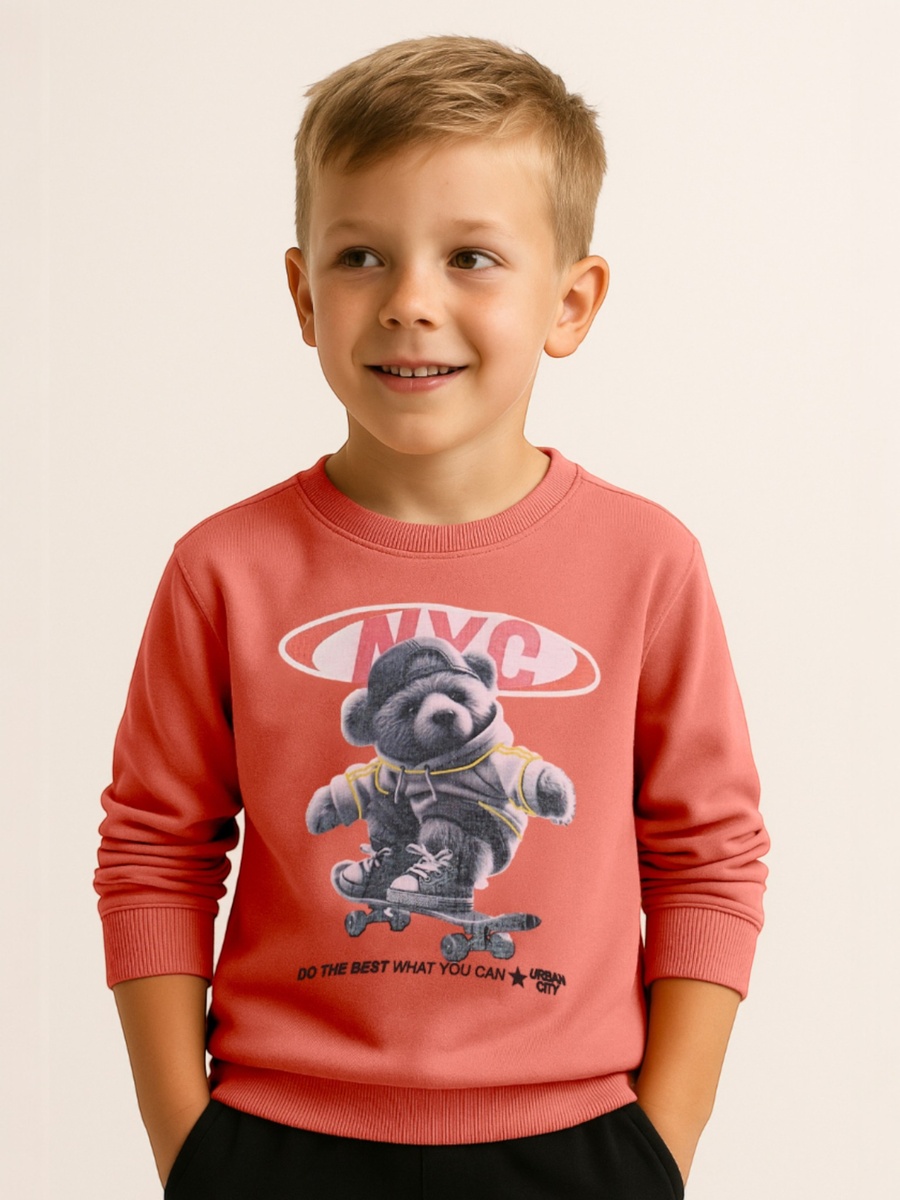 Boys Skater Bear Print Sweatshirt and Joggers Set