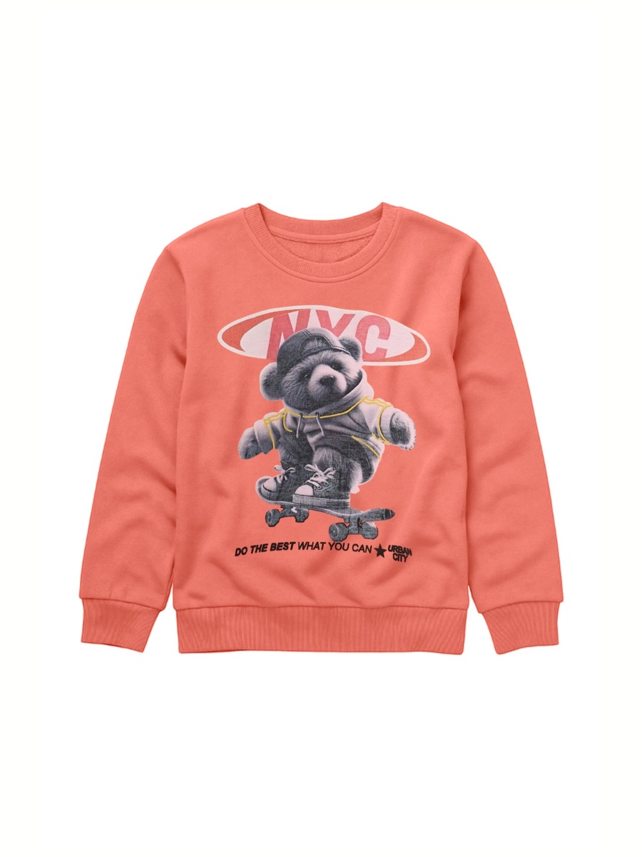 Boys Skater Bear Print Sweatshirt and Joggers Set