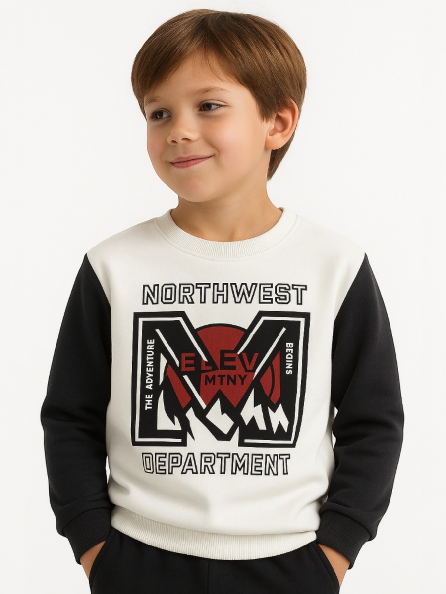 Boys Urban Style Fleece Sweatshirt and Joggers Set
